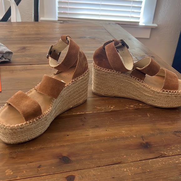 Soludos wedge sandals 7.5 brown suede - Picture 2 of 4